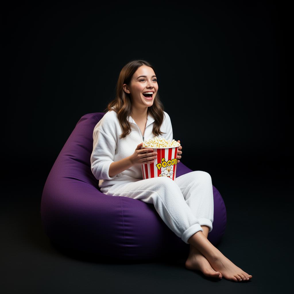 Woman enjoying streaming content